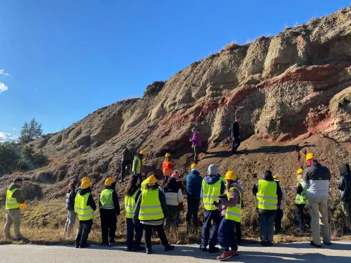 Geologiestudenten im GEOPARK Grevena-Kozani Griechenland 