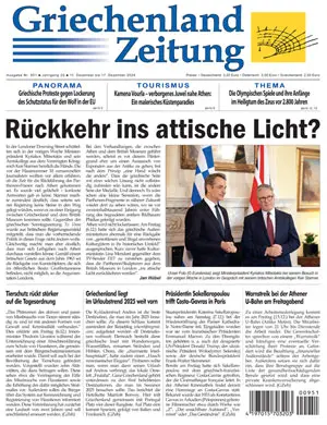 Bild der Titelseite der Griechenland Zeitung Ausgabe 950