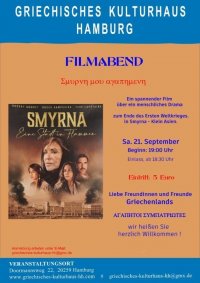 Filmabend im Griechischen Kulturhaus Hamburg: „Smyrna – Eine Stadt in Flammen“