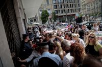 Unser Archivfoto (© Eurokinissi) zeigt eine Demonstration vor dem Arbeitsministerium in Athen.