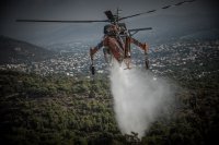 Unsere Fotos (© Eurokinissi) entstanden am Donnerstagvormittag bei Nea Makri im Osten Attikas.