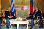 Staatspräsident Papoulias im Gespräch mit Wladimir Putin 