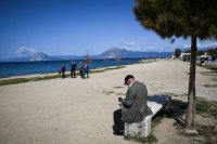 Unser Foto (© Eurokinissi) entstand am Sonntag (7.3.) in Patras auf der Peloponnes.