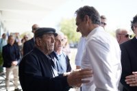 Unser Foto (© Eurokinissi) zeigt Premierminister Kyriakos Mitsotakis am Donnerstag (3.10.) in Orestiada.