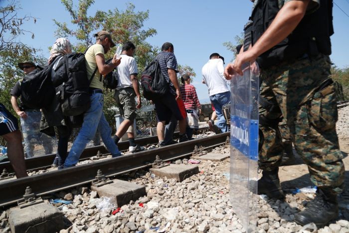 Immigranten fordern Öffnung der Grenze im Norden Griechenlands