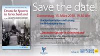 Buchpräsentation und Lesung: „Deutsche Spuren in Griechenland“