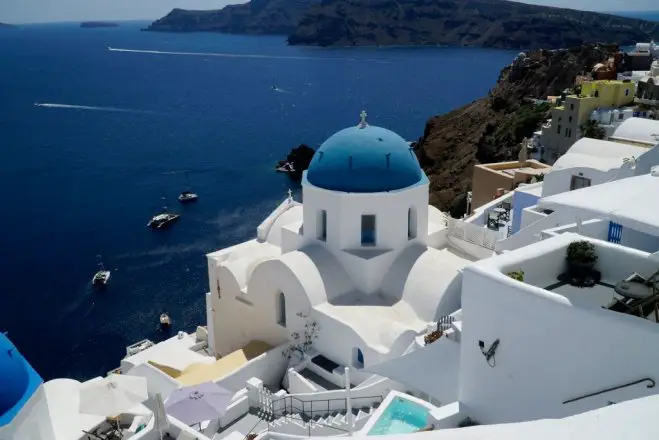 Foto (© Eurokinissi): Santorini