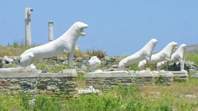 Archivfoto (© Eurokinissi): Die Löwen von Delos