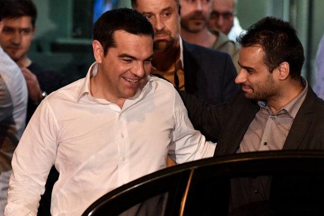 Unser Foto (© Eurokinissi) zeigt Ministerpräsident Alexis Tsipras am Wahlabend.