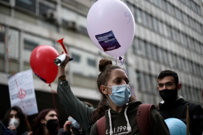 Unser Archivfoto (© Eurokinissi) entstand während einer Demonstration von Schülern.