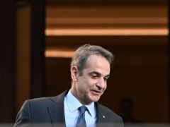 Auch Ministerpräsident Mitsotakis, hier im Archivbild (© Eurokinissi) zu sehen, sicherte Spanien volle Solidarität zu 